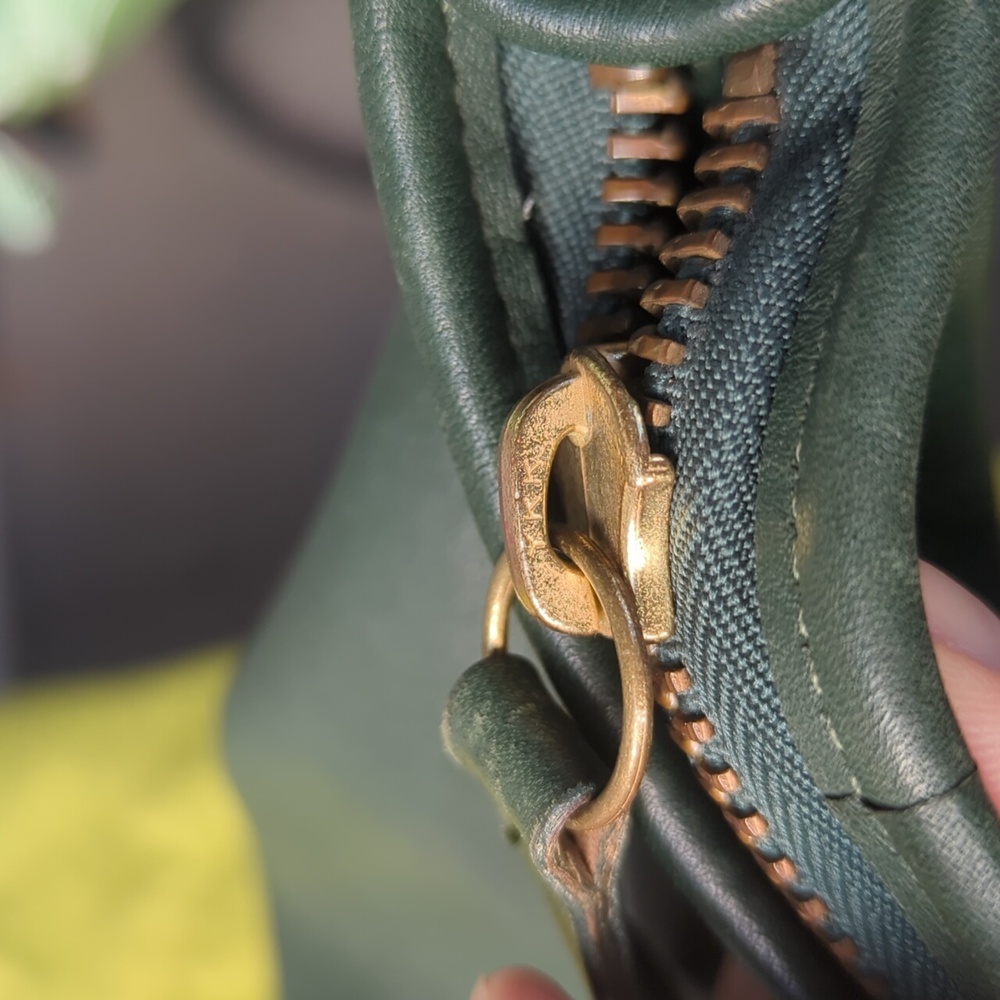 COACH Bottle Green Glove Tanned Leather Duffle Sac XL Bucket Bag 9085 USA COA - Picture 5 of 12